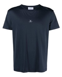 dunkelblaues besticktes T-Shirt mit einem Rundhalsausschnitt von Vuarnet