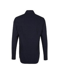 dunkelblaues Businesshemd mit Paisley-Muster von Seidensticker