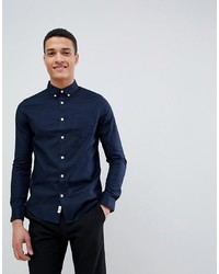dunkelblaues Businesshemd von Burton Menswear