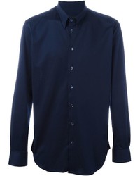 dunkelblaues Businesshemd von Giorgio Armani