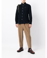 dunkelblaues Businesshemd von Barbour