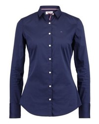 dunkelblaues Businesshemd von Tommy Hilfiger