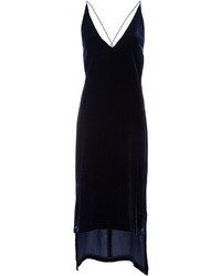 dunkelblaues Camisole-Kleid aus Samt von Dion Lee