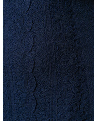 dunkelblaues Camisole-Kleid aus Spitze von Ermanno Scervino