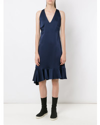 dunkelblaues Camisole-Kleid mit Rüschen von Gloria Coelho