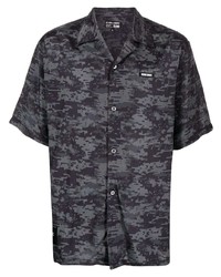dunkelblaues Camouflage Kurzarmhemd von Izzue