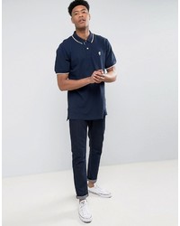 dunkelblaues Camouflage Polohemd von Jacamo