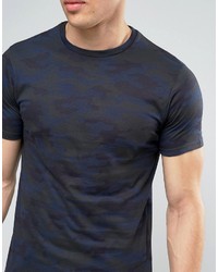 dunkelblaues Camouflage T-shirt von Brave Soul