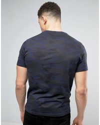 dunkelblaues Camouflage T-shirt von Brave Soul