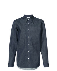 dunkelblaues Chambray Businesshemd von Calvin Klein 205W39nyc