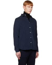 dunkelblaues Cordlangarmhemd von Norse Projects