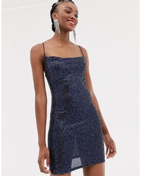 dunkelblaues figurbetontes Kleid von New Look