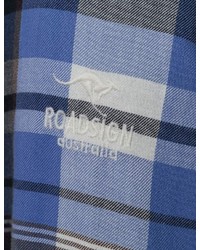 dunkelblaues Flanell Langarmhemd mit Schottenmuster von ROADSIGN australia
