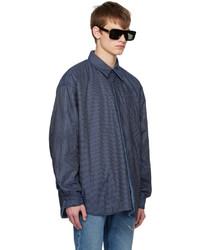 dunkelblaues Flanell Langarmhemd von Acne Studios