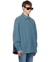 dunkelblaues Flanell Langarmhemd von Acne Studios