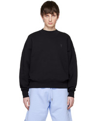 dunkelblaues Fleece-Sweatshirt von AMI Alexandre Mattiussi