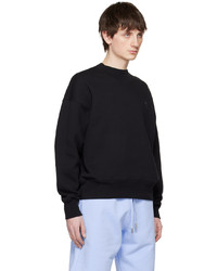 dunkelblaues Fleece-Sweatshirt von AMI Alexandre Mattiussi