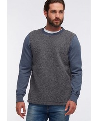 dunkelblaues Fleece-Sweatshirt von Dreimaster