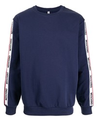 dunkelblaues Fleece-Sweatshirt von Moschino