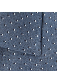 dunkelblaues gepunktetes Langarmhemd von Paul Smith
