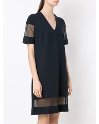 dunkelblaues gerade geschnittenes Kleid aus Netzstoff von Gloria Coelho