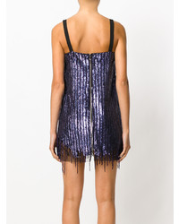 dunkelblaues gerade geschnittenes Kleid aus Pailletten von Aviu