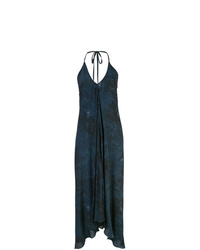 dunkelblaues Mit Batikmuster gerade geschnittenes Kleid von Hansine