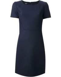 dunkelblaues gerade geschnittenes Kleid von Jil Sander Navy