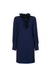dunkelblaues gerade geschnittenes Kleid von Lanvin