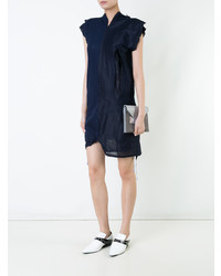 dunkelblaues gerade geschnittenes Kleid von Comme Des Garçons Vintage