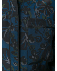 dunkelblaues Hemd mit Blumenmuster von Kenzo
