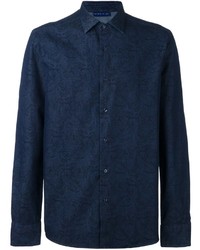 dunkelblaues Hemd mit Paisley-Muster von Etro