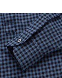 dunkelblaues Hemd mit Vichy-Muster von Barena