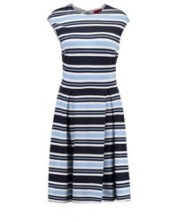 dunkelblaues horizontal gestreiftes Freizeitkleid von Hugo Boss