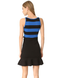 dunkelblaues horizontal gestreiftes Kleid von Moschino