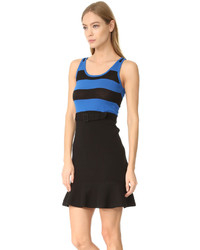 dunkelblaues horizontal gestreiftes Kleid von Moschino