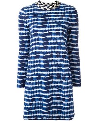 dunkelblaues horizontal gestreiftes Kleid von Tory Burch