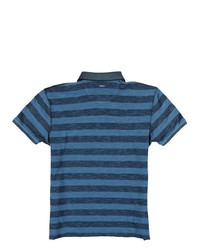 dunkelblaues horizontal gestreiftes Polohemd von ENGBERS
