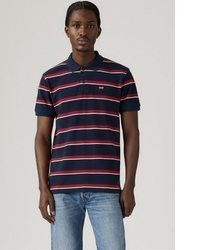 dunkelblaues horizontal gestreiftes Polohemd von Levi's
