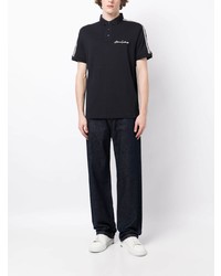 dunkelblaues horizontal gestreiftes Polohemd von Armani Exchange