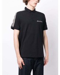 dunkelblaues horizontal gestreiftes Polohemd von Armani Exchange