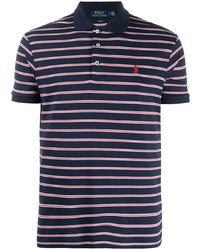 dunkelblaues horizontal gestreiftes Polohemd von Polo Ralph Lauren