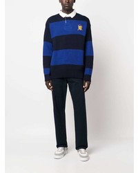 dunkelblaues horizontal gestreiftes Polohemd von Polo Ralph Lauren