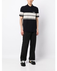 dunkelblaues horizontal gestreiftes Polohemd von Armani Exchange