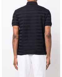 dunkelblaues horizontal gestreiftes Polohemd von Emporio Armani