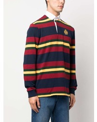 dunkelblaues horizontal gestreiftes Polohemd von Polo Ralph Lauren