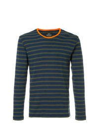 dunkelblaues horizontal gestreiftes Sweatshirt von Mads Nørgaard