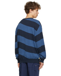 dunkelblaues horizontal gestreiftes Sweatshirt von Dime