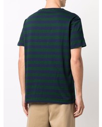 dunkelblaues horizontal gestreiftes T-Shirt mit einem Rundhalsausschnitt von Polo Ralph Lauren