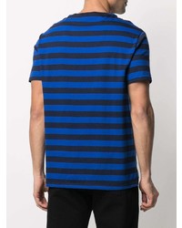 dunkelblaues horizontal gestreiftes T-Shirt mit einem Rundhalsausschnitt von Polo Ralph Lauren